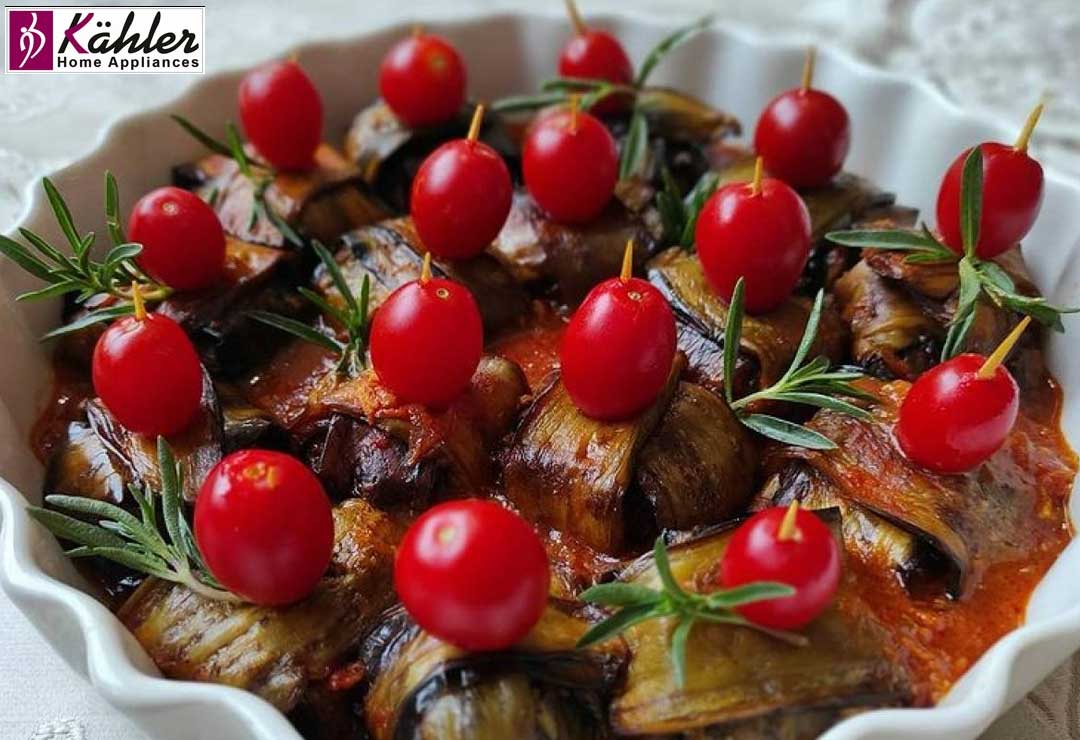 بقچه بادمجان با گوشت چرخ کرده